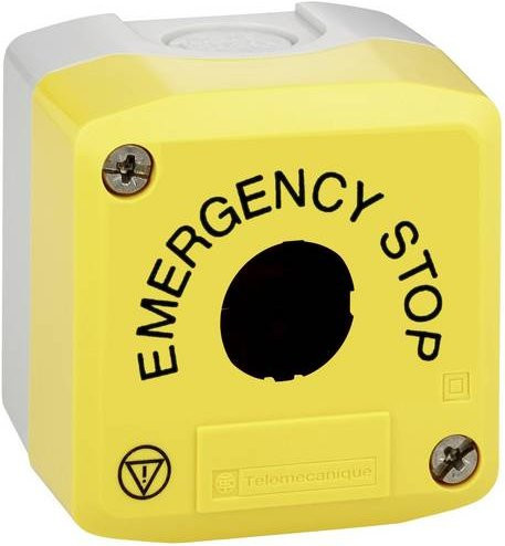 Schneider Electric XALK01H29 Leergehäuse aus Kunststoff in Grau und Gelb - Bild 1