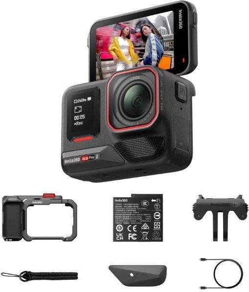 DJI Ace Pro 2 Action Kamera Ace Pro Single Battery Xplorer Bundle in Dunkelgrau - Bild 1