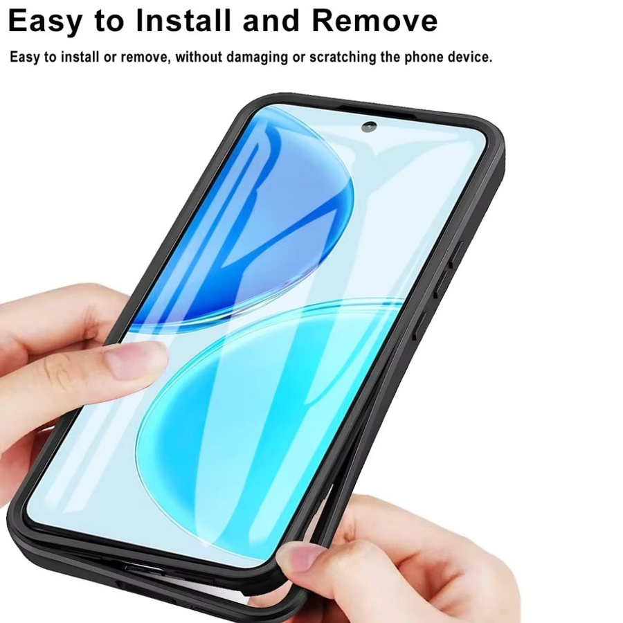 Transparente 360° Vollschutz Panzer-Handyhülle für Honor Magic 8 Pro 7 Lite X8D X9D X7D X6C 400 Pro Lite Sturzsichere Rückabdeckung in Grün - Bild 4