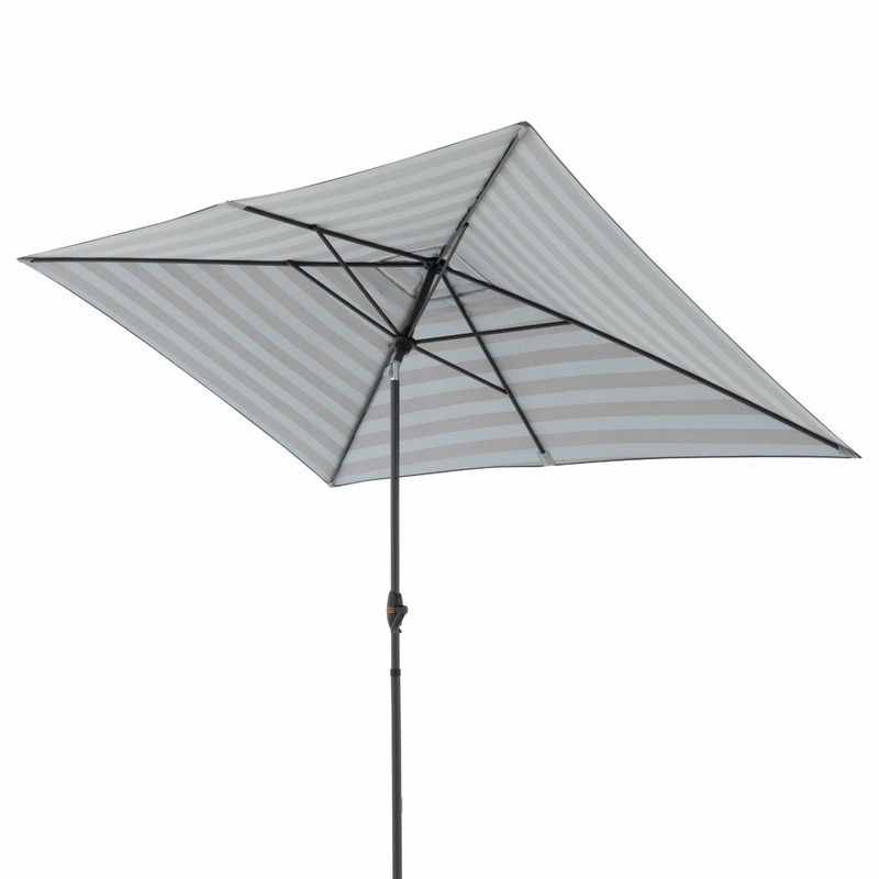 Doppler Marktschirm MyZone Blockstreifen in Blau-Grau mit Auto-Tilt und Knickfunktion, B: 300 cm, T: 200 cm - Bild 3