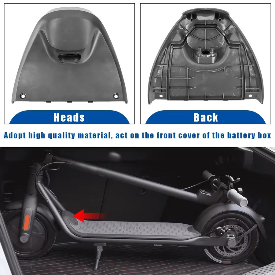 Ninebot Staubdichte und wasserdichte Batteriebox mit vorderer Steckerabdeckung für E-Scooter F20 F25 F30 F40 in Schwarz - Bild 4