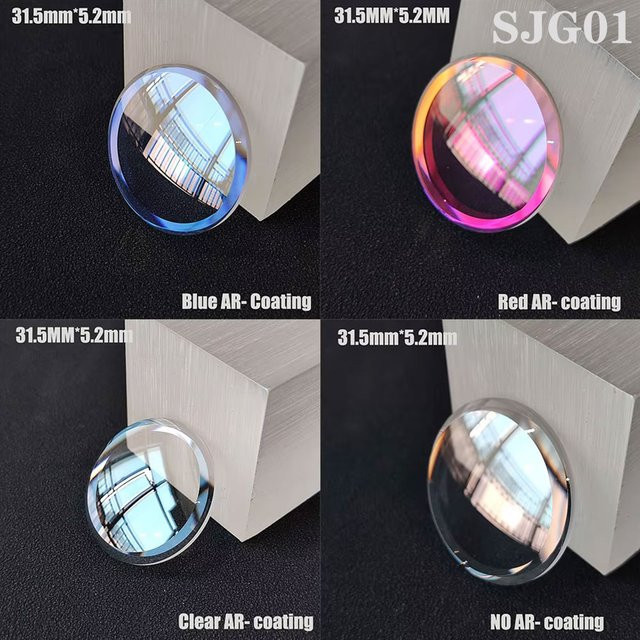 Saphirglas 31,5x5,2mm, Doppelkuppeln, AR-beschichtet, Uhrenzubehör - Bild 1