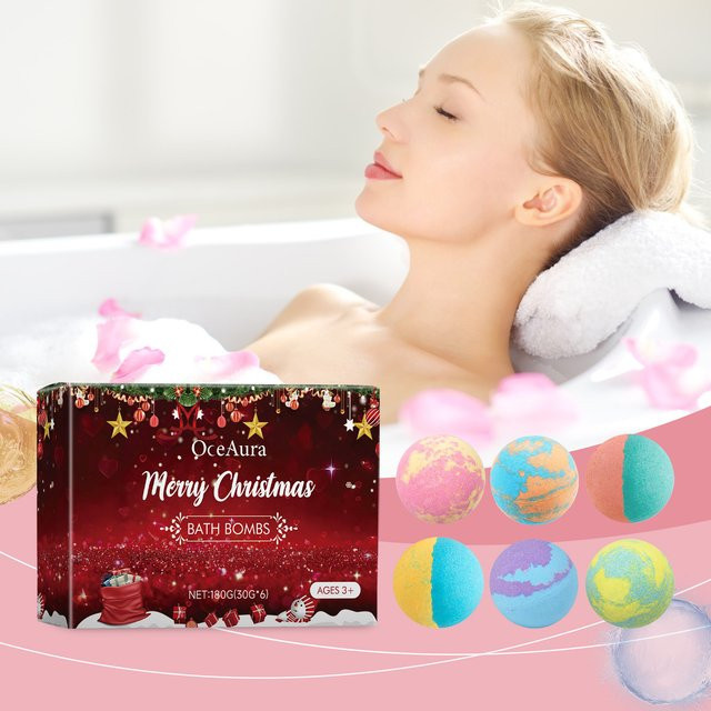 OceAura Badekugel Schaumbad, Rose, Zitrone, Lavendel, Unisex - Bild 1