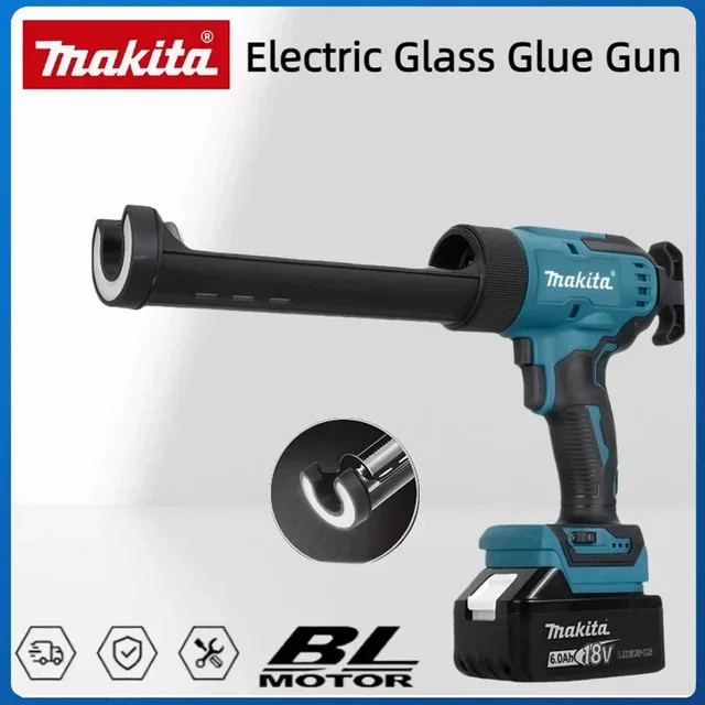 Makita Akku-Glasleimpistool in Blau für Fenster und Glastüren - Bild 1