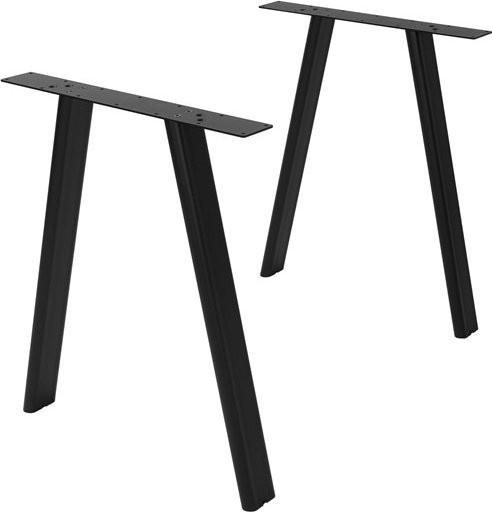 ML-Design Tischbeine 2er Set A-Form aus Stahl in Schwarz Matt, Tischgestell für Esstisch, B/H: 60 x 72 cm - Bild 1
