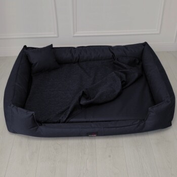 Tierlando GOOFY Orthopädisches Hundebett aus Polyester mit Matratzenschoner, Dunkelblau, B/T/H: 90 x 75 x 22 cm - Bild 3