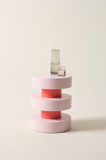 Jotex Beistelltisch PORTELLO rund in Pink, Durchmesser: 40 cm, Höhe: 50 cm - Bild 1