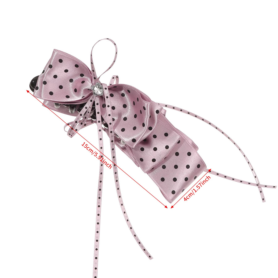 Haimeikang Haarspange mit Polka Dots und Schleife, Damen - Bild 3