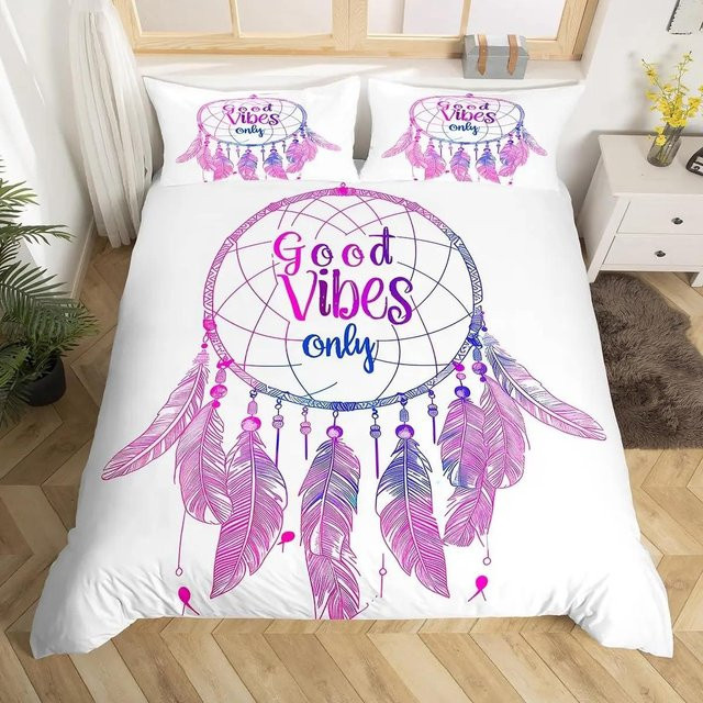 Bettwäsche Set Binchi Fitness Traumfänger Boho Mandala in Weiß, B/H: 200 x 230 cm - Bild 1
