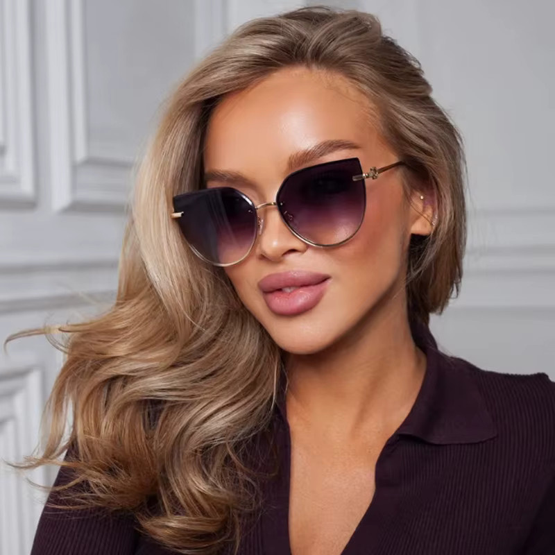 Sumory Sonnenbrille Cat Eye, randlos, Metall, multicolor, Damen - Bild 5