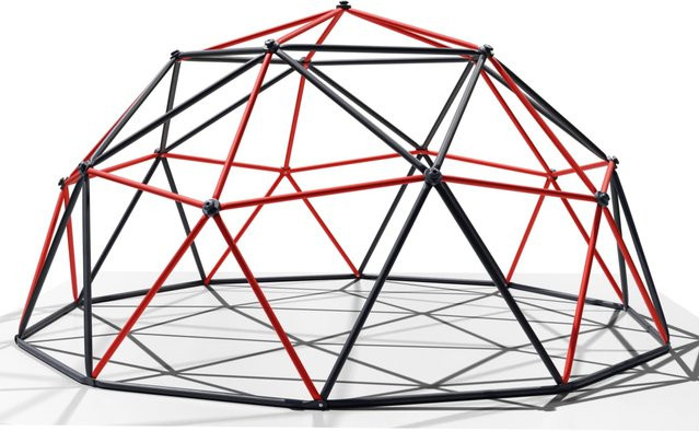 DomeClimber Kinder Kletterkuppel Geodome 10FT Klettergerüst, anthrazit/rot, B/T/H: 305 x 305 x 155 cm - Bild 1
