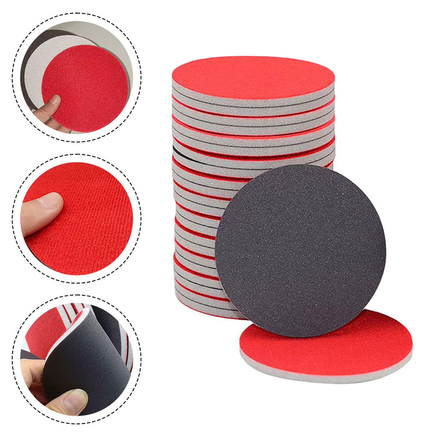 DAZZLEEX 12er Set Schaum Schleifpads für Nass- und Trockenschleifen, Körnung 500-3000 Grit, Polierschwämme für Bowlingbälle und Autopflege - Bild 2