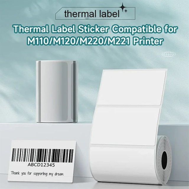 Phomemo Thermopapierrollen für Marklife P50, M220, M110 und E210 Etikettendrucker in Weiß und Transparent sowie Holografisch - Bild 1