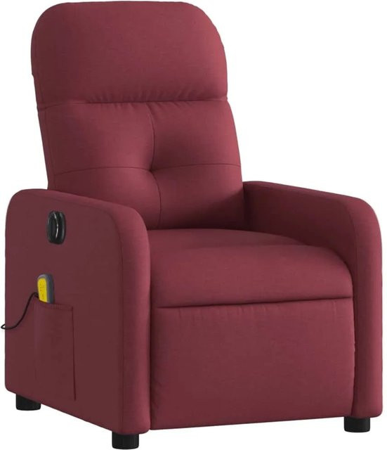 vidaXL Elektrischer Massagesessel Relax Sessel in Weinrot mit Stoffbezug - Bild 1