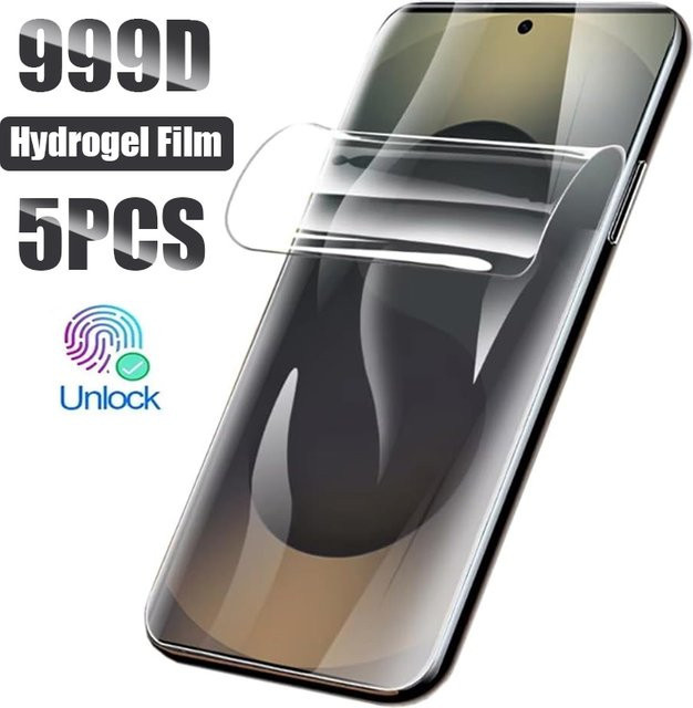 5 Stück transparente Hydrogel-Displayschutzfolien für Samsung Galaxy S25 S24 S23 Plus S22 Ultra S21 FE sowie Samsung A51 A71 A52S A72 A53 A73 5G - Bild 1