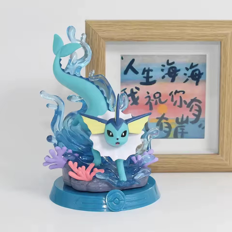 Bandai Pokémon-Figuren, Eeveelution, Anime-Modell, mit Zubehör, 9-teiliges Set - Bild 2