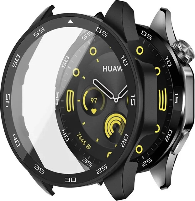 Geekthink Smartwatch-Zubehör, Hartschalenhülle, Gehäusedurchmesser 41 mm, 46 mm, Schwarz, Unisex - Bild 1