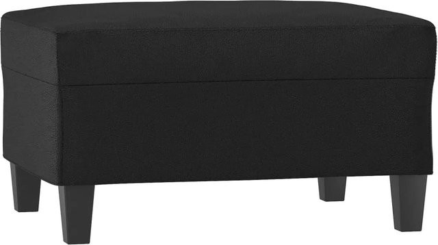 vidaXL Fußhocker Schwarz aus Kunstleder, B/T/H: 70 x 55 x 41 cm - Bild 1