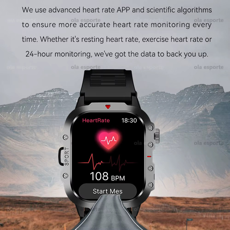 Ola Esporte Smartwatch, Grün, Unisex, Bluetooth, Wasserdicht - Bild 3
