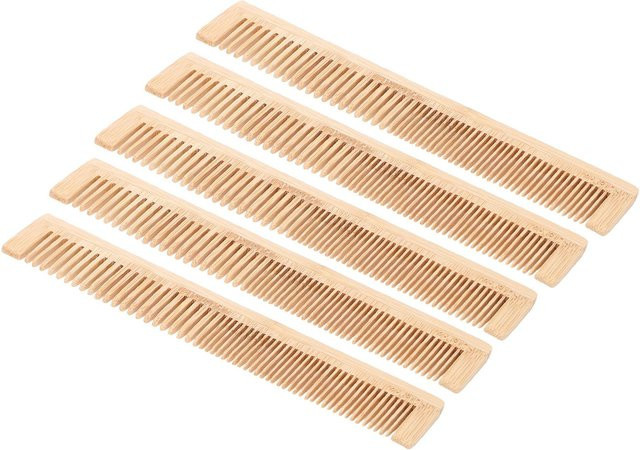 Koogeelife Bambuskamm, 5 Stück, beige - Bild 1