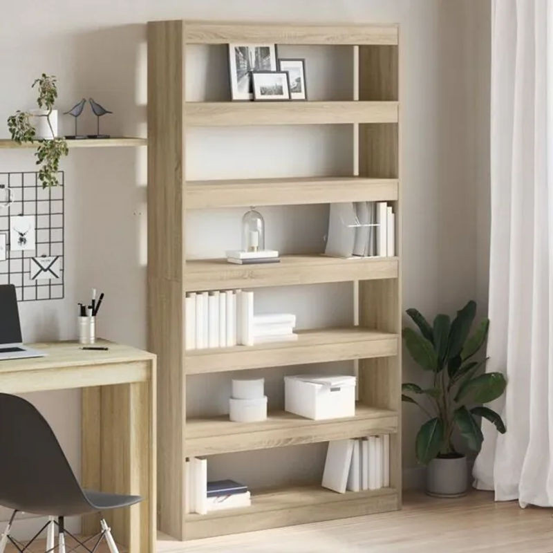 Vidaxl Bücherregal in Braun im modernen skandinavischen Design aus Holzwerkstoff zur Wandmontage - Bild 1