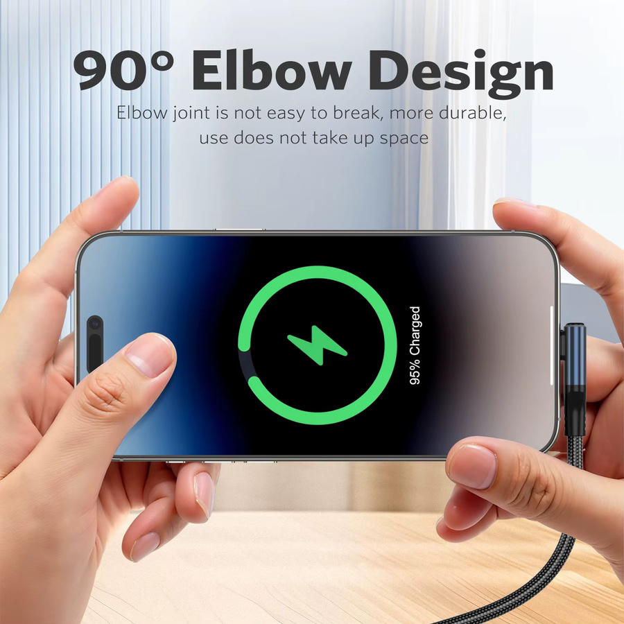 MeeGoo USB Typ C auf USB C Kabel mit 240 W PD Schnellladung in Schwarz - Bild 3