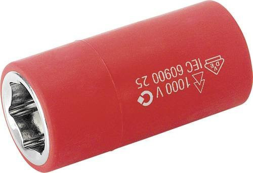 Cimco Sechskant Steckschlüsseleinsatz VDE 12mm mit 3/8 Zoll Antrieb in Rot - Bild 1
