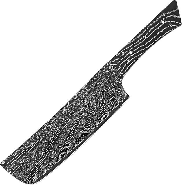 Xituo Nakiri-Messer aus Damaststahl mit schwarzer Klinge und Full Tang für deine DIY-Kochmesserherstellung - Bild 1