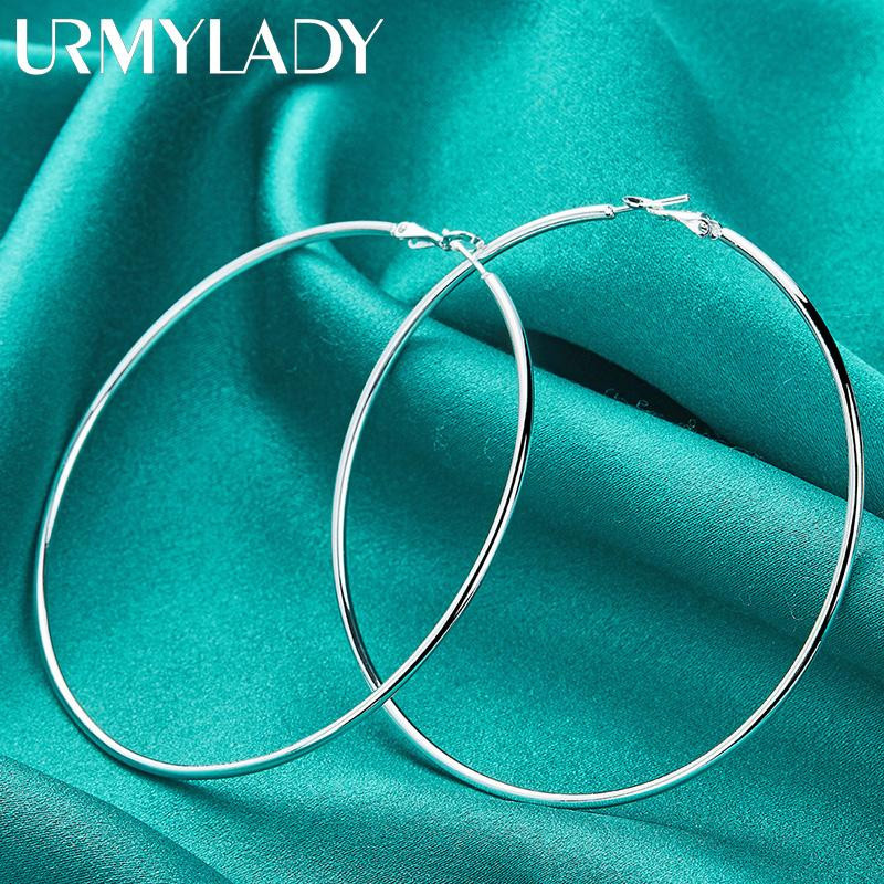 URMYLADY Ohrringe 925 Silber, Damen, 50mm - Bild 2