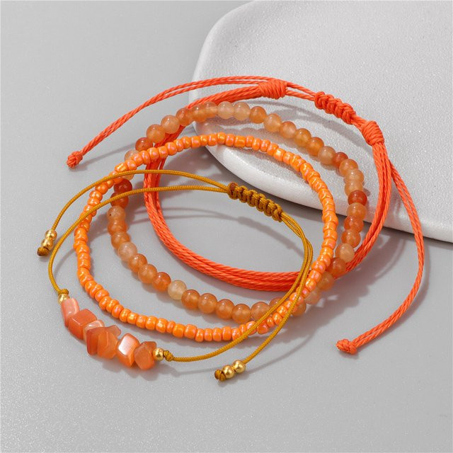 vinswet Armbänder, Orange Aventurin Perlen, Damen, Mädchen - Bild 1