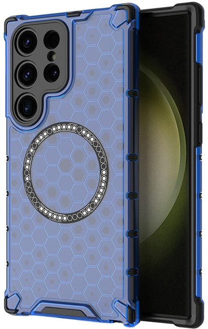 Techsuit HoneyComb Shield MagSafe-Hülle für Samsung Galaxy S25 Ultra S938 in Blau - Bild 1