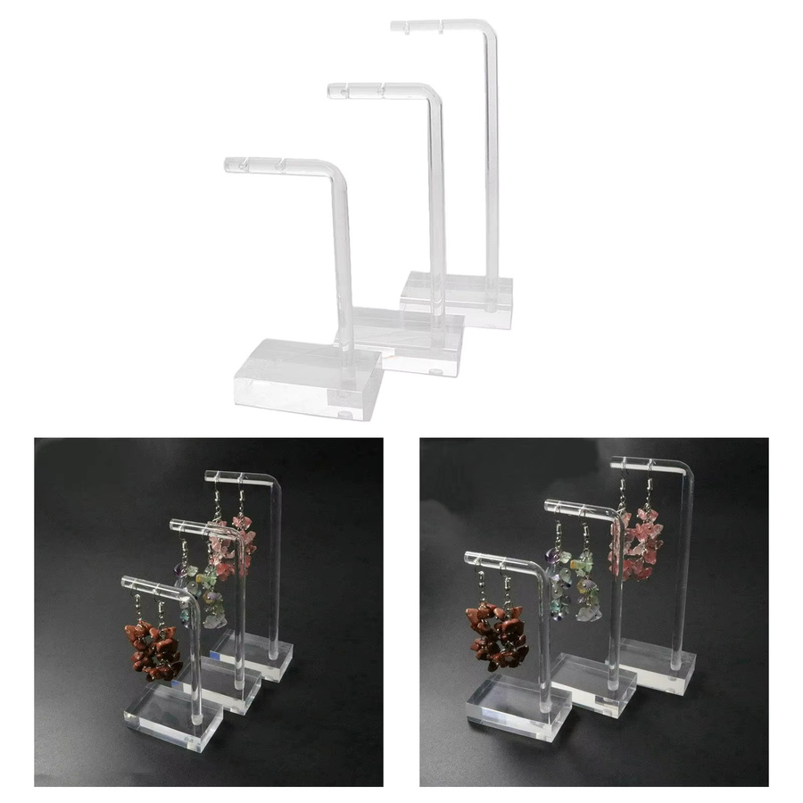 Phenovo Ohrring Display Rack, Acryl, T-Form, 3 Stück, Unisex - Bild 3