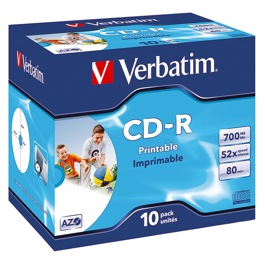 Verbatim CD-R 700 MB 52x in Blau, 10er-Pack im Jewelcase - Bild 3