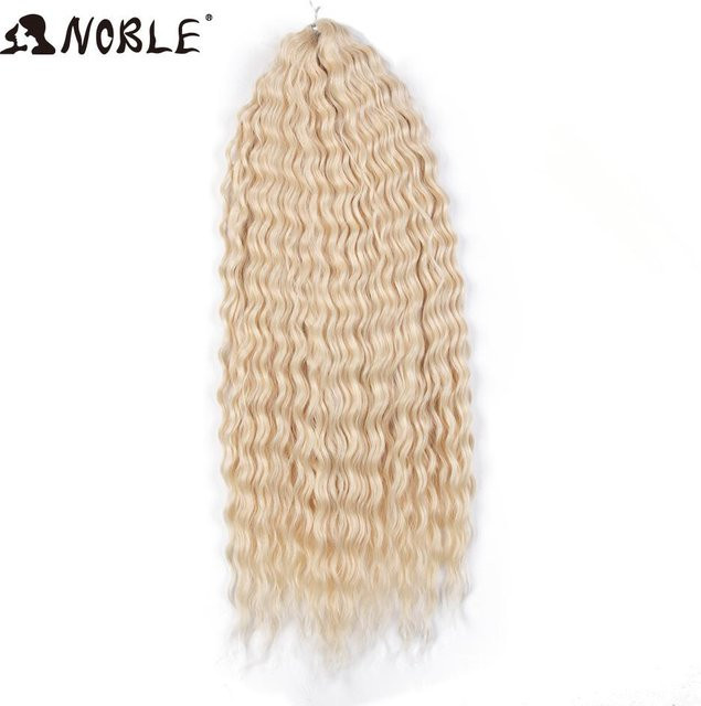 Häkelhaar Lockiges Haar Wasserwelle Ombre Blond Twist, 24 Zoll, 300g, beige - Bild 1