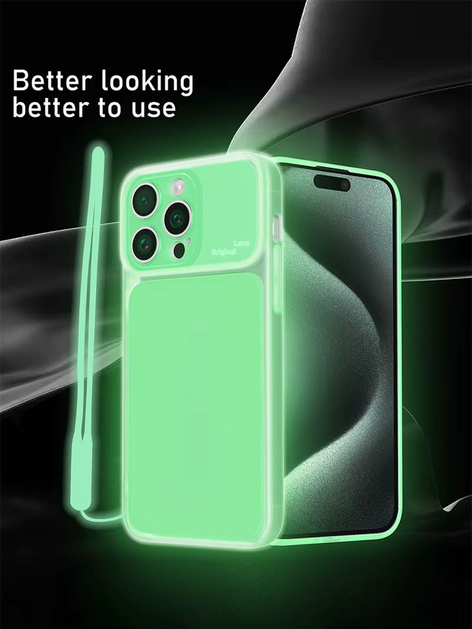 Luxus Nachtlicht iPhone Schutzhülle Transparent mit Leuchteffekt für Apple iPhone 17 16 15 14 13 12 11 Pro Max XS XR SE in Grün und Transparent - Bild 2