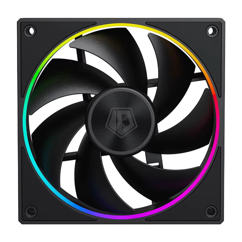 ID-COOLING AF-127 Gehäuselüfter mit ARGB-Lichteffekt, 12 cm, PWM-Steuerung, Schwarz - Bild 2