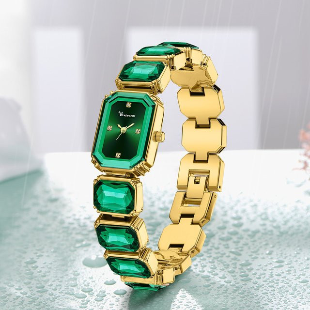 ZBJP Armbanduhr, Quarz, Edelstahl, Gold, Diamantbesetzt, Damen - Bild 1