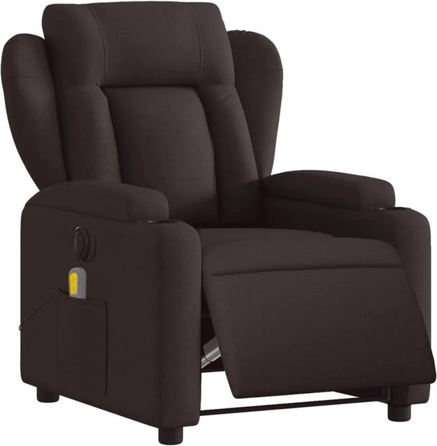 vidaXL Massagesessel Elektrisch Modell 3 in Dunkelbraun aus Stoff - Bild 1