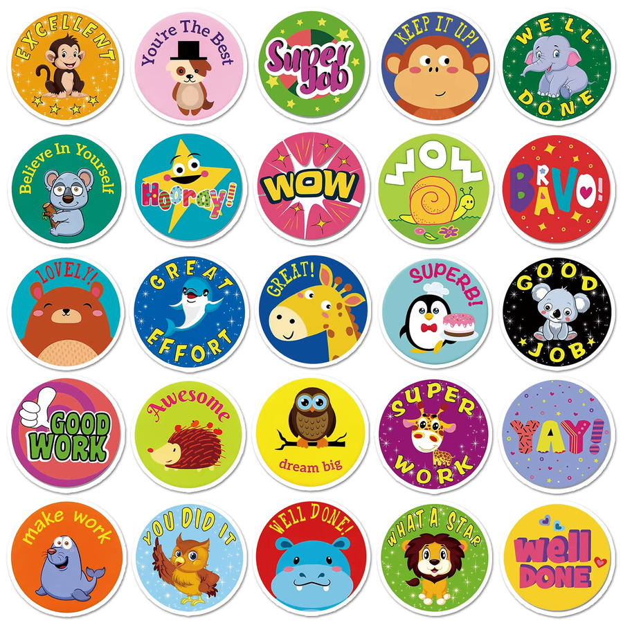 50 Stück Cartoon Belohnungsaufkleber für Kinder in Multicolour zur DIY Dekoration von Laptop, Gepäck und Spielzeug - Bild 3