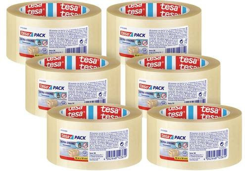 Tesa Ultra Strong Packband transparent, 6 Rollen, Breite: 50 mm, Länge: 66 m - Bild 1