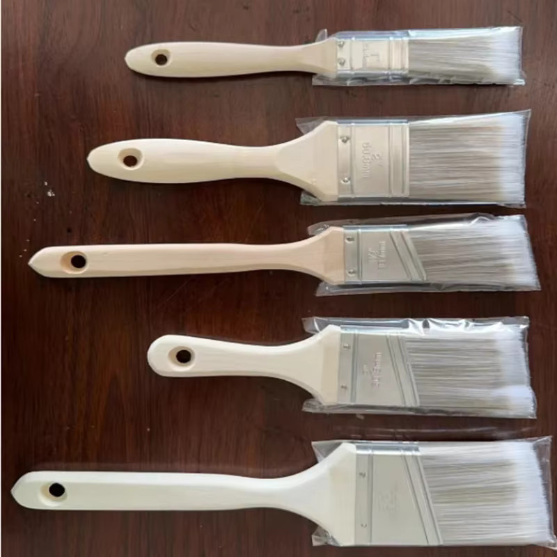 5-teiliges Nylon-Pinsel-Set mit langem Griff und abgeschrägter Kante, mehrfarbig, ideal für Outdoor, Grill, Marine und Holzbearbeitung - Bild 4