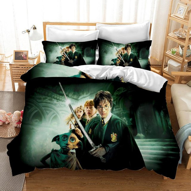 Somelli Harry Potter Bettwäsche-Set aus Polyester für Kinder, Mehrfarbig, B/H: 210 x 210 cm - Bild 1