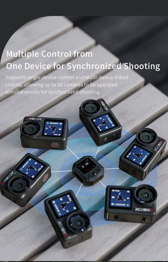 DJI Drahtlose Bluetooth-Fernbedienung mit GPS für DJI Action 6, Action 5 Pro und Action 4 in Schwarz - Bild 3