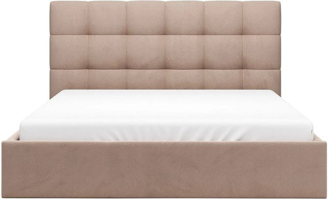 Mirdal Bett mit Bettkasten in Beige, B/T: 160 x 200 cm - Bild 1