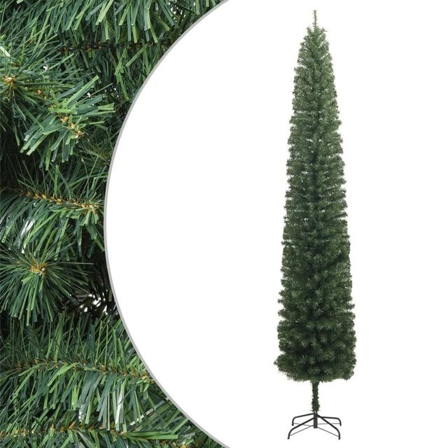 furnicato Weihnachtsbaum Schlank in Grün aus PVC mit Ständer, Höhe: 270 cm - Bild 1
