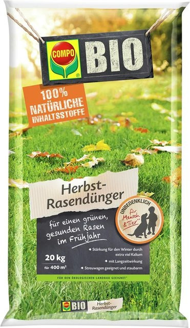 Compo BIO Herbst-Rasendünger mit Slow-Release-Effekt, 20 kg - Bild 1