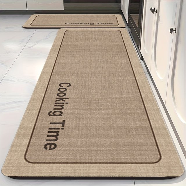 VIKAMA Bodenmatte beige, rutschfest und wasserabsorbierend, rechteckig, B/T: 60 x 40 cm - Bild 1