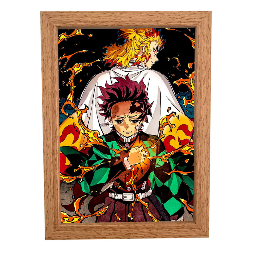 Bandai Demon Slayer Tanjiro Kamado LED-Nachtlicht, Lichtbilderrahmen - Bild 4
