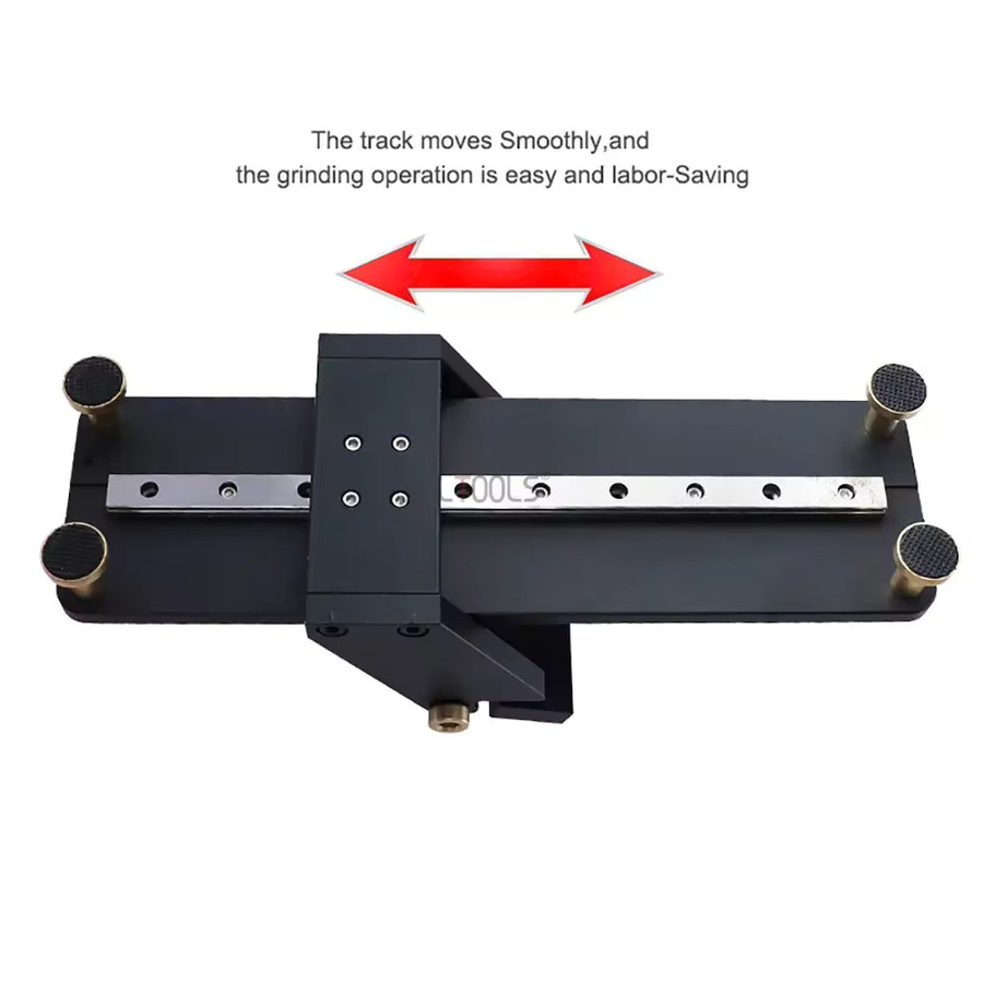 LTOOLS Manueller Messerschärfer mit Fixierhalterung und verstellbarem Winkelguide in Schwarz zum Schärfen von Holzmeißeln, Schnitzmessern und Hobeln - Bild 4
