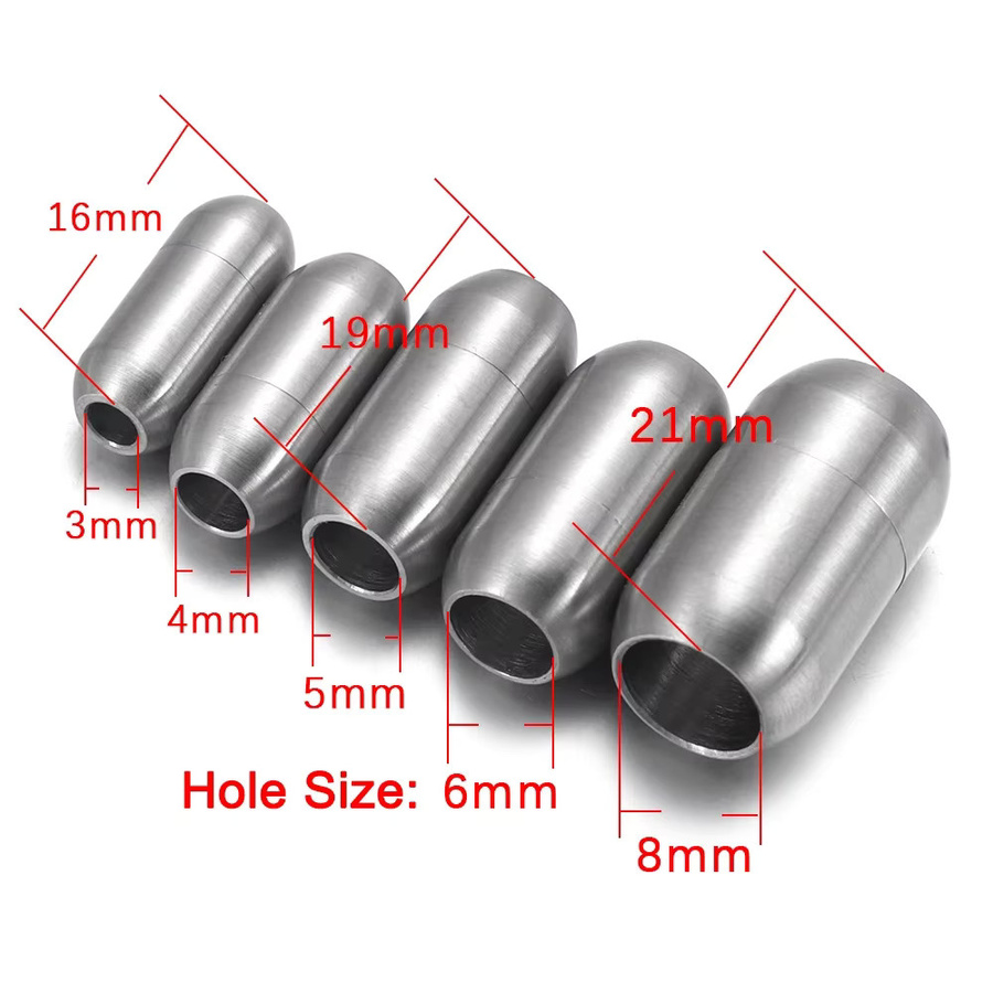 EMBLAASK Magnetverschlüsse Edelstahl, Lederband, Unisex - Bild 2